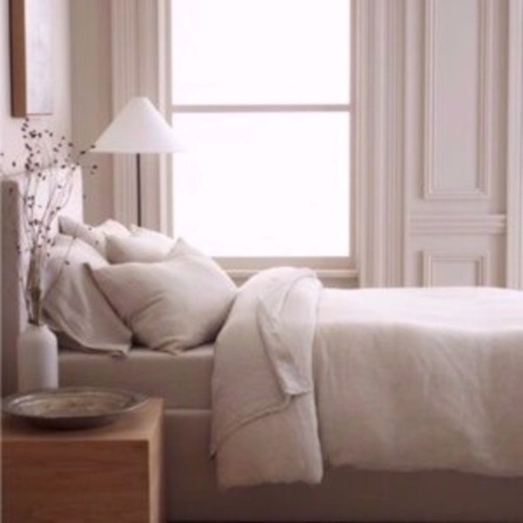 NWOT Quince European Linen Queen Duvet Cover in Natural Chambray - Picture 4 of 6